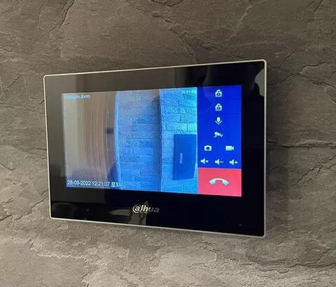 7吋觸控式保全影像網路室內機(黑)